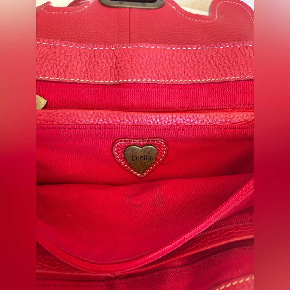 Luella Red Leather Tote Bag - Picture 5 of 9